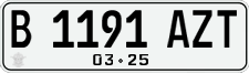 License plate of Indonesia, Regular plates