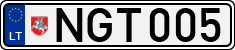 License plate of Lithuania, Cars