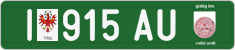 License plate of Austria, Export transit plates