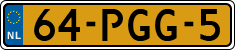 License plate of the Netherlands, Cars