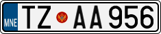 License plate of Montenegro, Cars