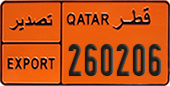 License plate of Qatar, Export transit plates