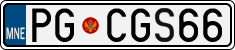 License plate of Montenegro, Vanity Plates