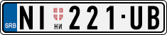 License plate of Serbia, Cars