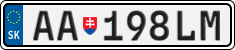 License plate of Slovakia, Cars