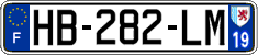 French license plate, SIV (ordinary)