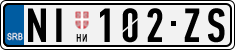 License plate of Serbia, Cars
