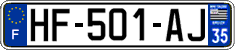 French license plate, SIV (ordinary)