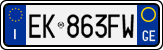 License plate of Italy, Cars (1994 year series)