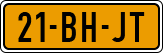 License plate of the Netherlands, Light Commercial Vehicles (1994 system)