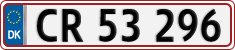 License plate of Denmark, Regular plates