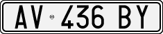 License plate of Italy, Cars (1994 year series)