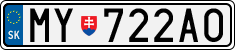 License plate of Slovakia, Cars