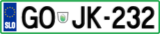 License plate of Slovenia, Cars
