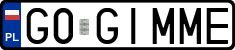 License plates of Poland, Vanity Plates