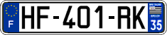 French license plate, SIV (ordinary)
