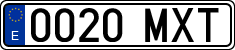 License plates of Spain, Ordinary (2000)