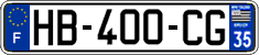 French license plate, SIV (ordinary)