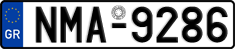 License plate of Greece, Cars