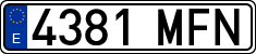 License plates of Spain, Ordinary (2000)