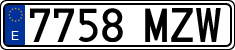 License plates of Spain, Ordinary (2000)