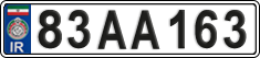 License plate of Iran, License plates for driving abroad (2015)