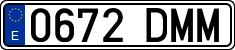 License plates of Spain, Ordinary (2000)