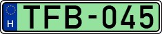 license plates of Hungary, Electric vehicles (1990)