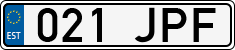 License plate of Estonia, Regular car plates