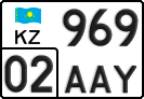 License plate Kazakhstan, Private owners (2012)