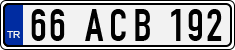 License plate of Turkey, Regular plates