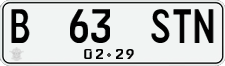 License plate of Indonesia, Regular plates
