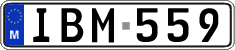 License plate of Malta, Regular plates (ABC 123)