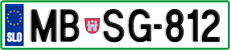 License plate of Slovenia, Cars