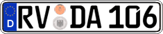 German license plate, Regular plates
