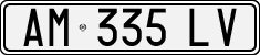 License plate of Italy, Cars (1994 year series)