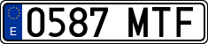 License plates of Spain, Ordinary (2000)