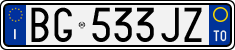 License plate of Italy, Cars (1994 year series)