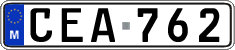 License plate of Malta, Regular plates (ABC 123)