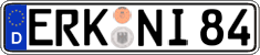 German license plate, Regular plates