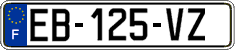 French license plate, SIV (ordinary)