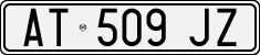 License plate of Italy, Cars (1994 year series)
