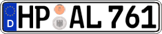 German license plate, Regular plates