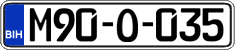 License plate of Bosnia and Herzegovina, Regular plates