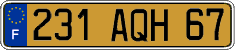 French license plate, FNI