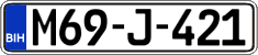License plate of Bosnia and Herzegovina, Regular plates