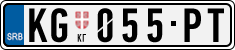 License plate of Serbia, Cars