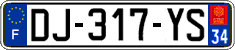French license plate, SIV (ordinary)