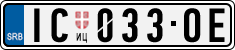 License plate of Serbia, Cars