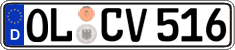 German license plate, Regular plates